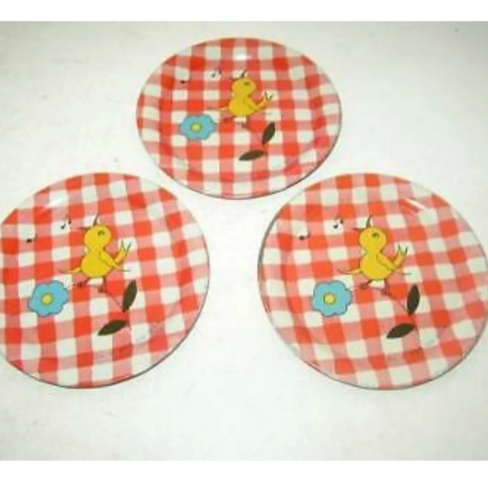 Rare,  1930s Ohio Art, FB Peat’s Humpty Dumpty  11-pc Childs Tin Tea Set - Picture 5 of 8